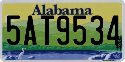 AL license plate 5AT9534
