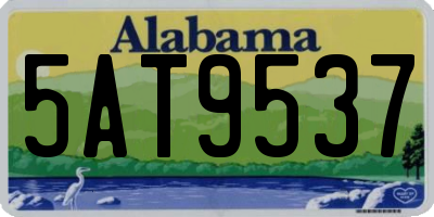 AL license plate 5AT9537