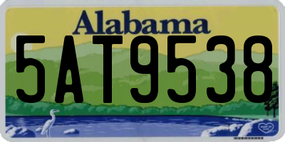 AL license plate 5AT9538