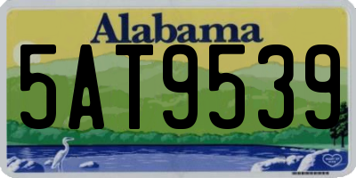 AL license plate 5AT9539