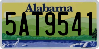 AL license plate 5AT9541
