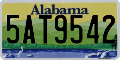 AL license plate 5AT9542