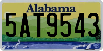 AL license plate 5AT9543