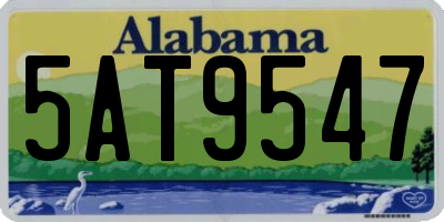 AL license plate 5AT9547