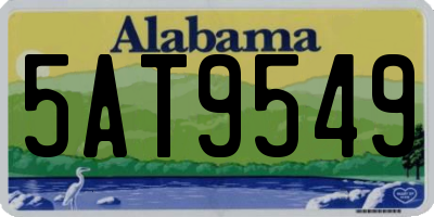 AL license plate 5AT9549