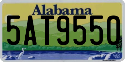 AL license plate 5AT9550