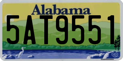 AL license plate 5AT9551