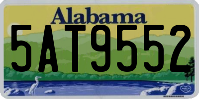 AL license plate 5AT9552
