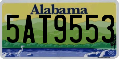 AL license plate 5AT9553