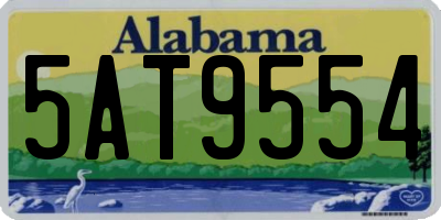 AL license plate 5AT9554