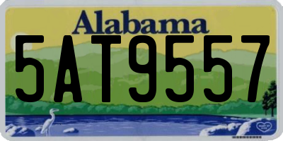 AL license plate 5AT9557