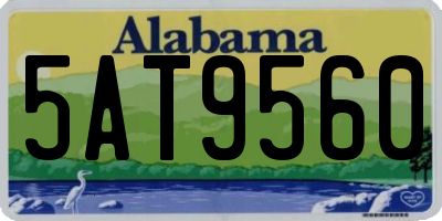 AL license plate 5AT9560