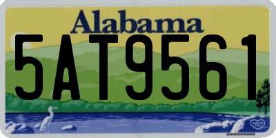 AL license plate 5AT9561