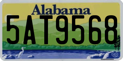 AL license plate 5AT9568
