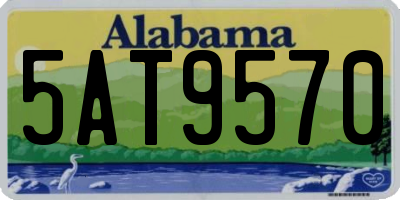 AL license plate 5AT9570
