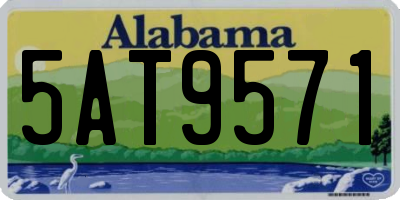 AL license plate 5AT9571