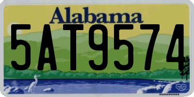 AL license plate 5AT9574