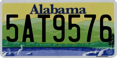 AL license plate 5AT9576