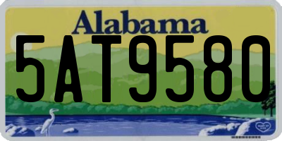 AL license plate 5AT9580
