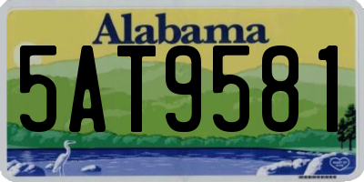 AL license plate 5AT9581