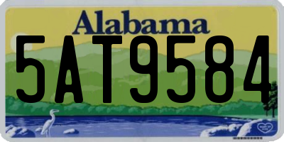 AL license plate 5AT9584