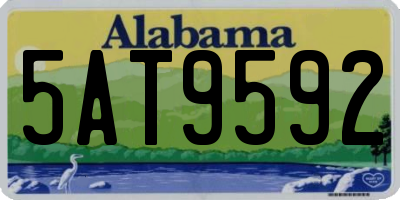 AL license plate 5AT9592
