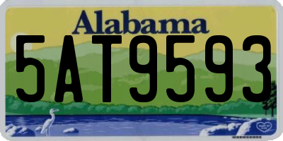 AL license plate 5AT9593