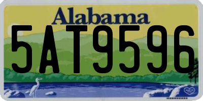 AL license plate 5AT9596