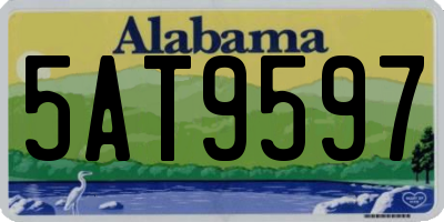 AL license plate 5AT9597