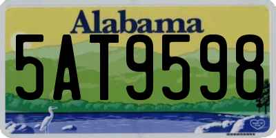AL license plate 5AT9598
