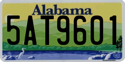 AL license plate 5AT9601