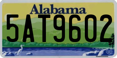 AL license plate 5AT9602