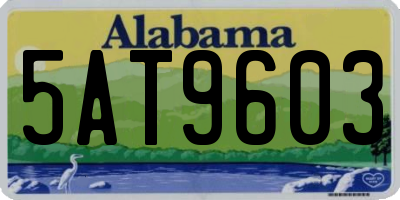 AL license plate 5AT9603