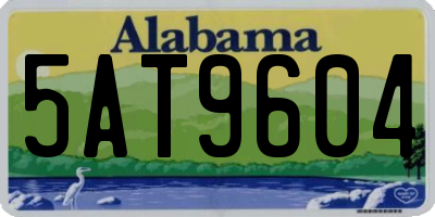 AL license plate 5AT9604