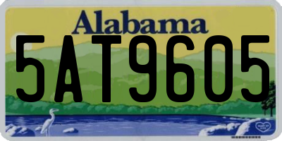 AL license plate 5AT9605