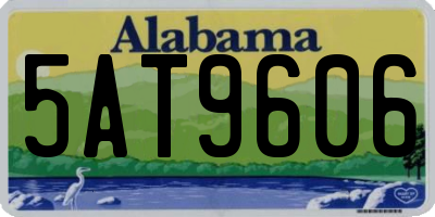 AL license plate 5AT9606