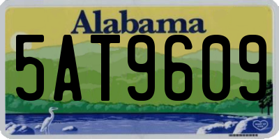 AL license plate 5AT9609