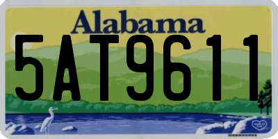 AL license plate 5AT9611