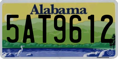 AL license plate 5AT9612