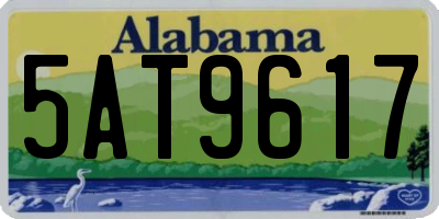 AL license plate 5AT9617