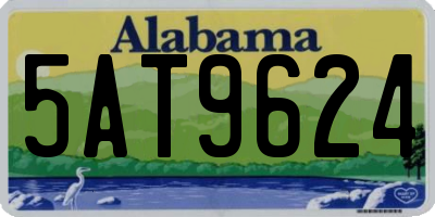AL license plate 5AT9624