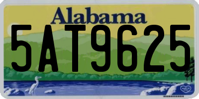 AL license plate 5AT9625