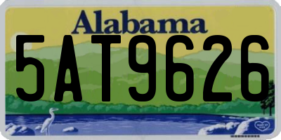 AL license plate 5AT9626