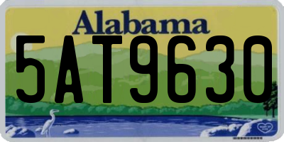 AL license plate 5AT9630