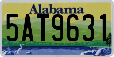 AL license plate 5AT9631