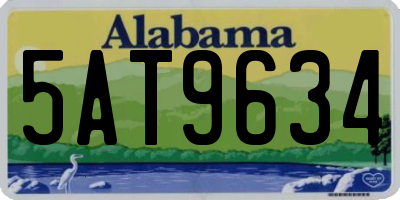 AL license plate 5AT9634