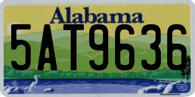 AL license plate 5AT9636