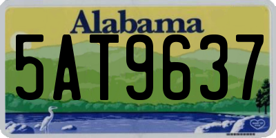 AL license plate 5AT9637