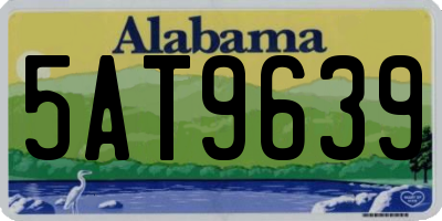 AL license plate 5AT9639