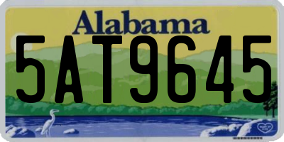 AL license plate 5AT9645